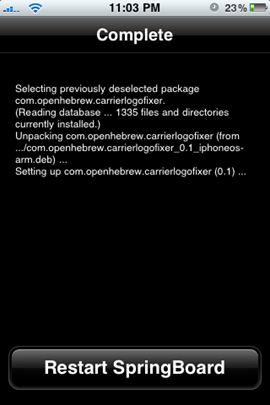 Carrier Logo Fixer for iPhone 3.1.2 Jailbreak