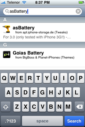 iPhone 3G/2G Battery Percentage