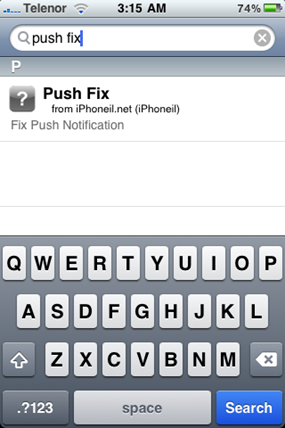 Fix Push Notifications on iPhone 3.1.2 Hacktivated