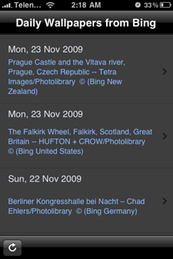 Bing Wallpaper Downloader for iPhone
