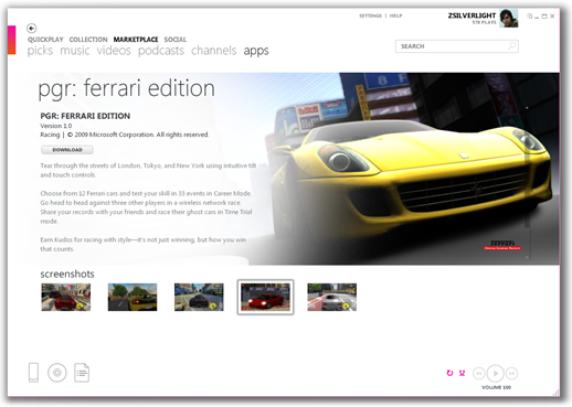 Apps for Zune HD