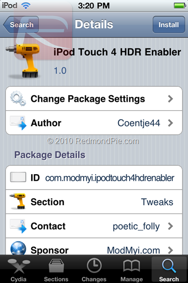 You will of course need to have a jailbroken iPod touch 4G to install this 