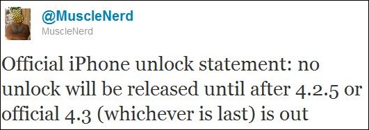 Confirmed, Unlock for iPhone 4 Will be Released Only After iOS 4.3 / 4