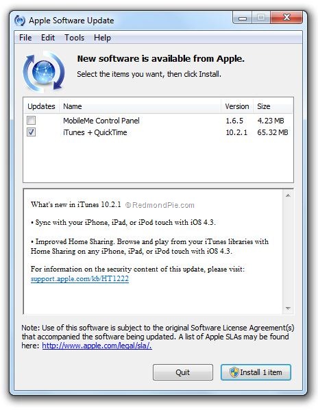 iTunes 10.2.1